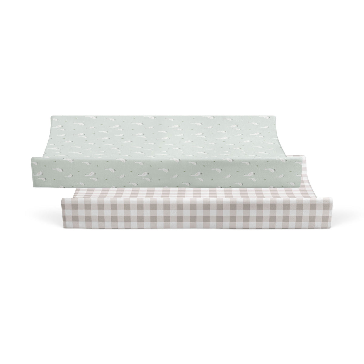 Provincial 2pk Waterproof Change Pad Covers - Olive/Taupe - Bubba Blue Australia