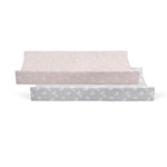 Provincial 2pk Waterproof Change Pad Covers - Blush/Grey - Bubba Blue Australia