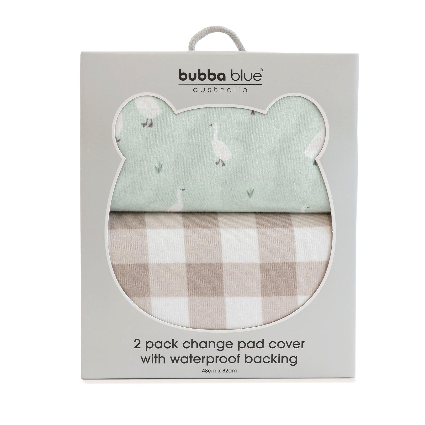 Provincial 2pk Waterproof Change Pad Covers - Olive/Taupe - Bubba Blue Australia