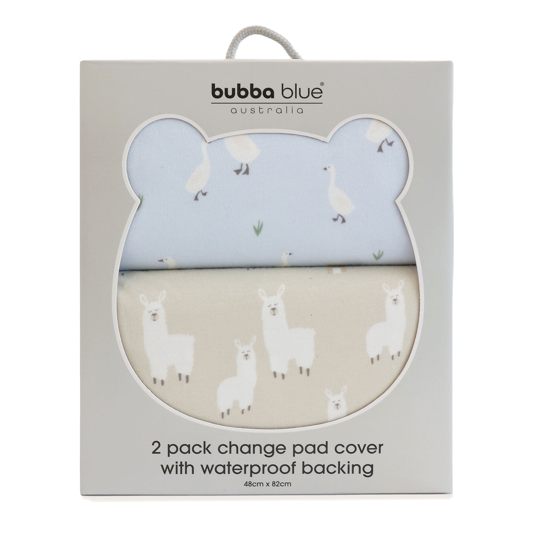 Provincial 2pk Waterproof Change Pad Covers - Sky/Almond - Bubba Blue Australia