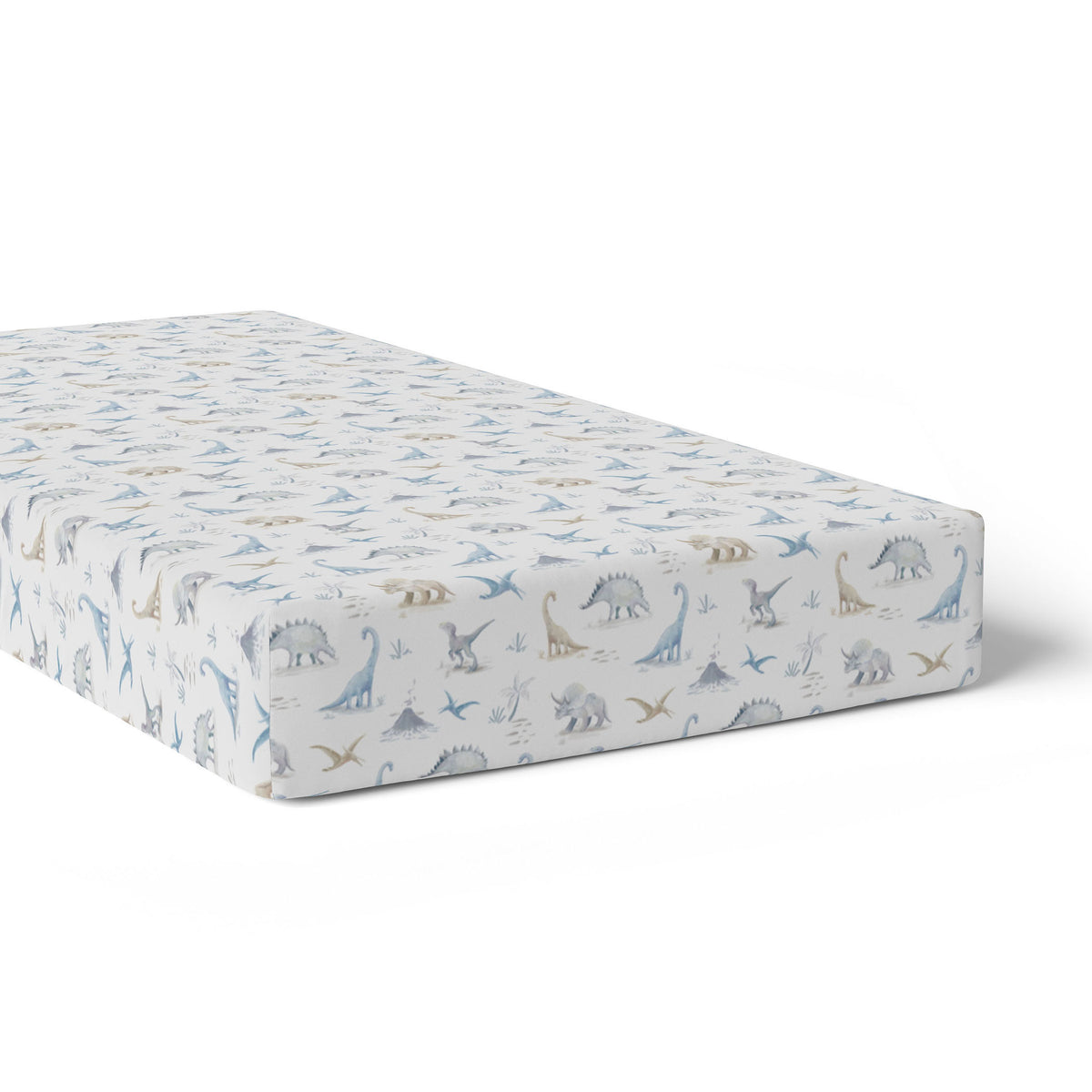 Jurassic Bamboo 2pk Jersey Cot Fitted Sheets - Bubba Blue Australia