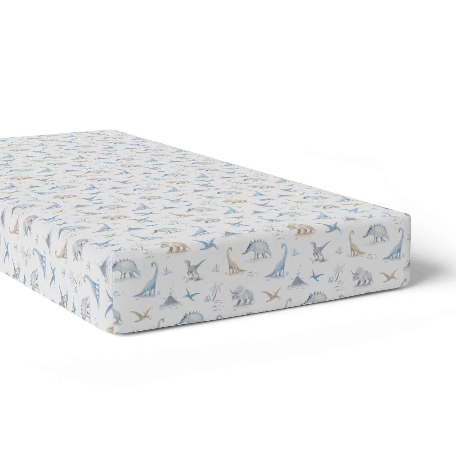 Jurassic Bamboo 2pk Jersey Cot Fitted Sheets - Bubba Blue Australia