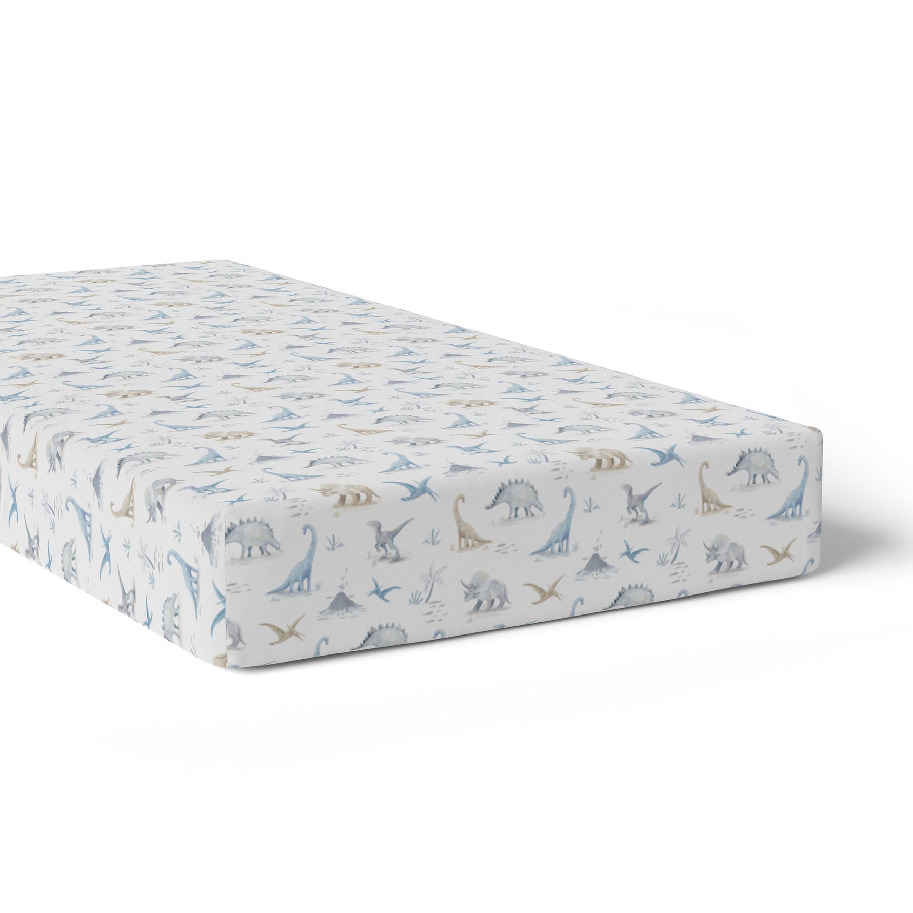 Jurassic Bamboo 2pk Jersey Cot Fitted Sheets - Bubba Blue Australia