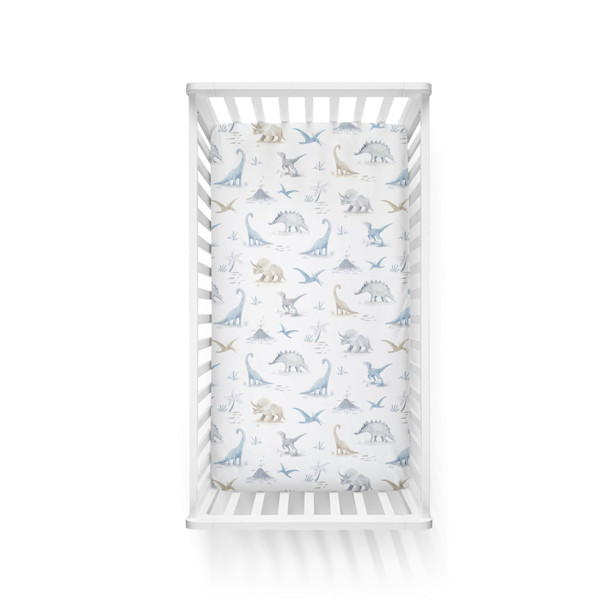 Jurassic Bamboo 2pk Jersey Cot Fitted Sheets - Bubba Blue Australia
