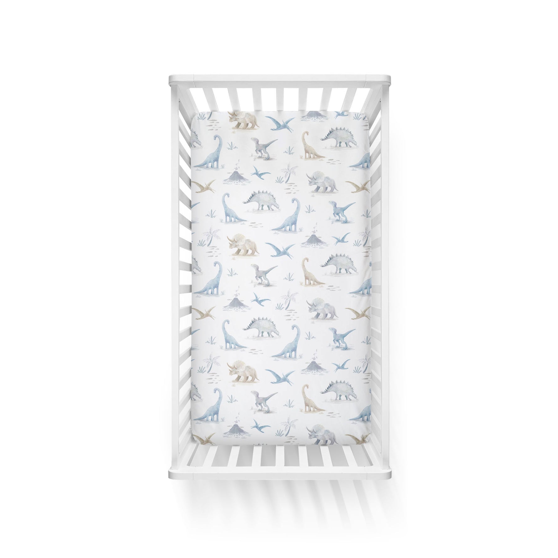 Jurassic Bamboo 2pk Jersey Cot Fitted Sheets - Bubba Blue Australia