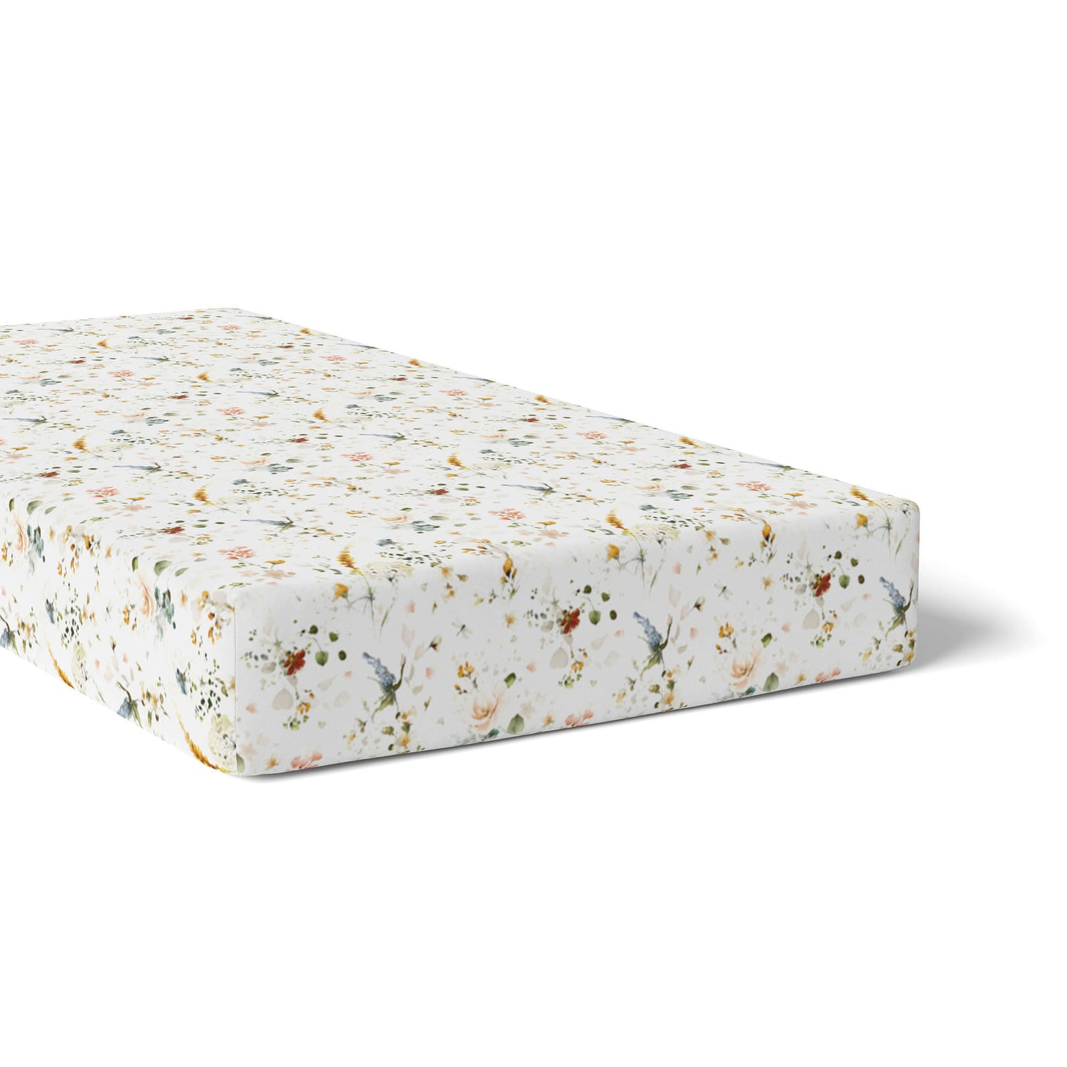Peonies Bamboo 2pk Jersey Cot Fitted Sheets - Bubba Blue Australia