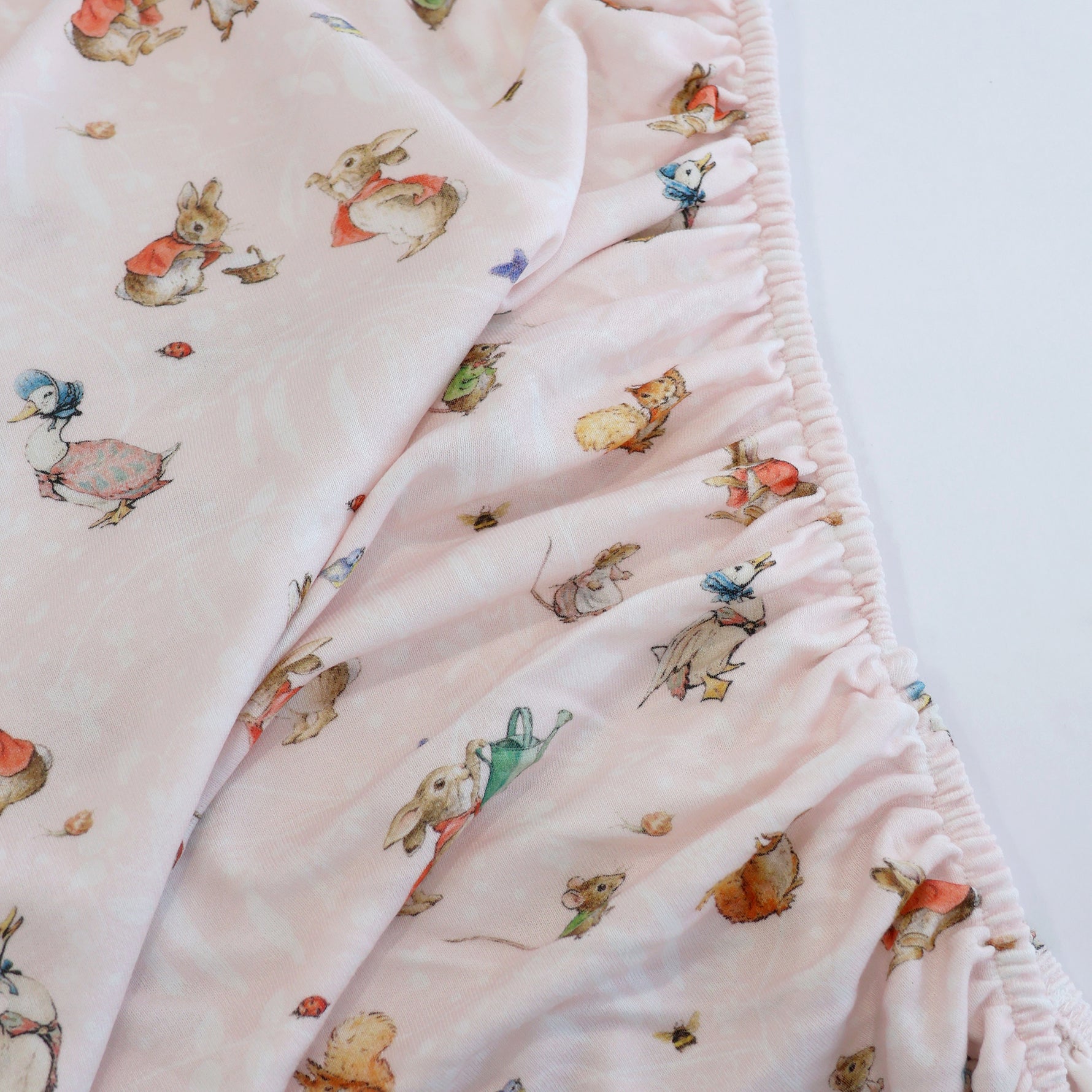 Flopsy Mopsy & Cottontail Cot Fitted Sheet - Bubba Blue Australia