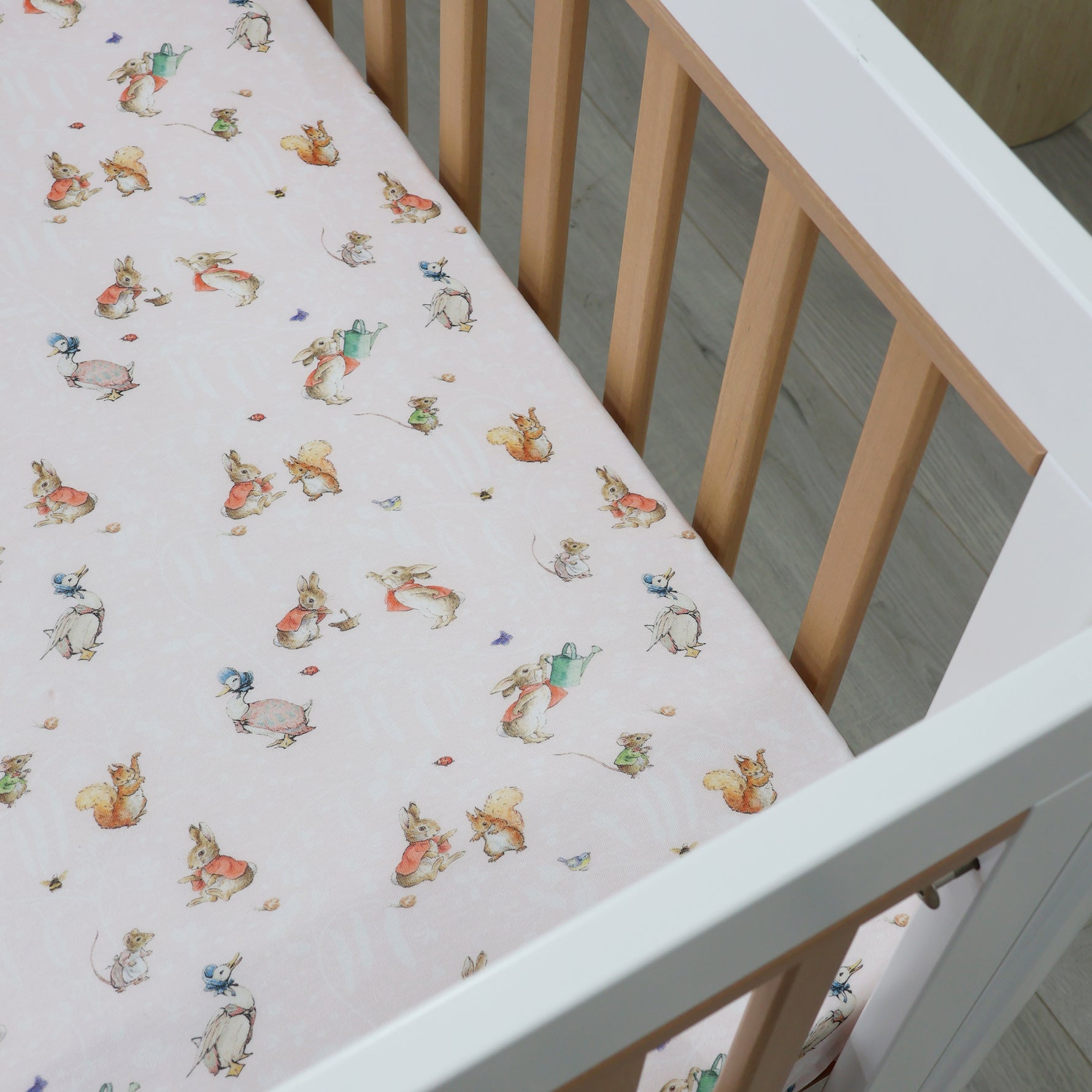 Flopsy Mopsy & Cottontail Cot Fitted Sheet - Bubba Blue Australia