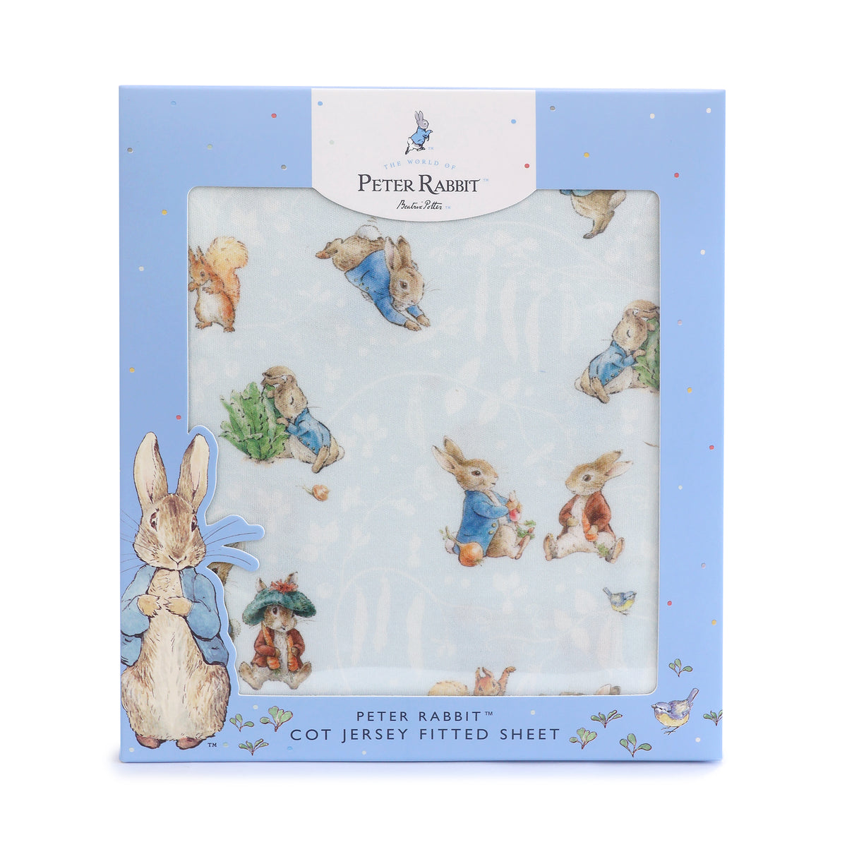 Peter Rabbit & Benjamin Bunny Cot Fitted Sheet - Bubba Blue Australia