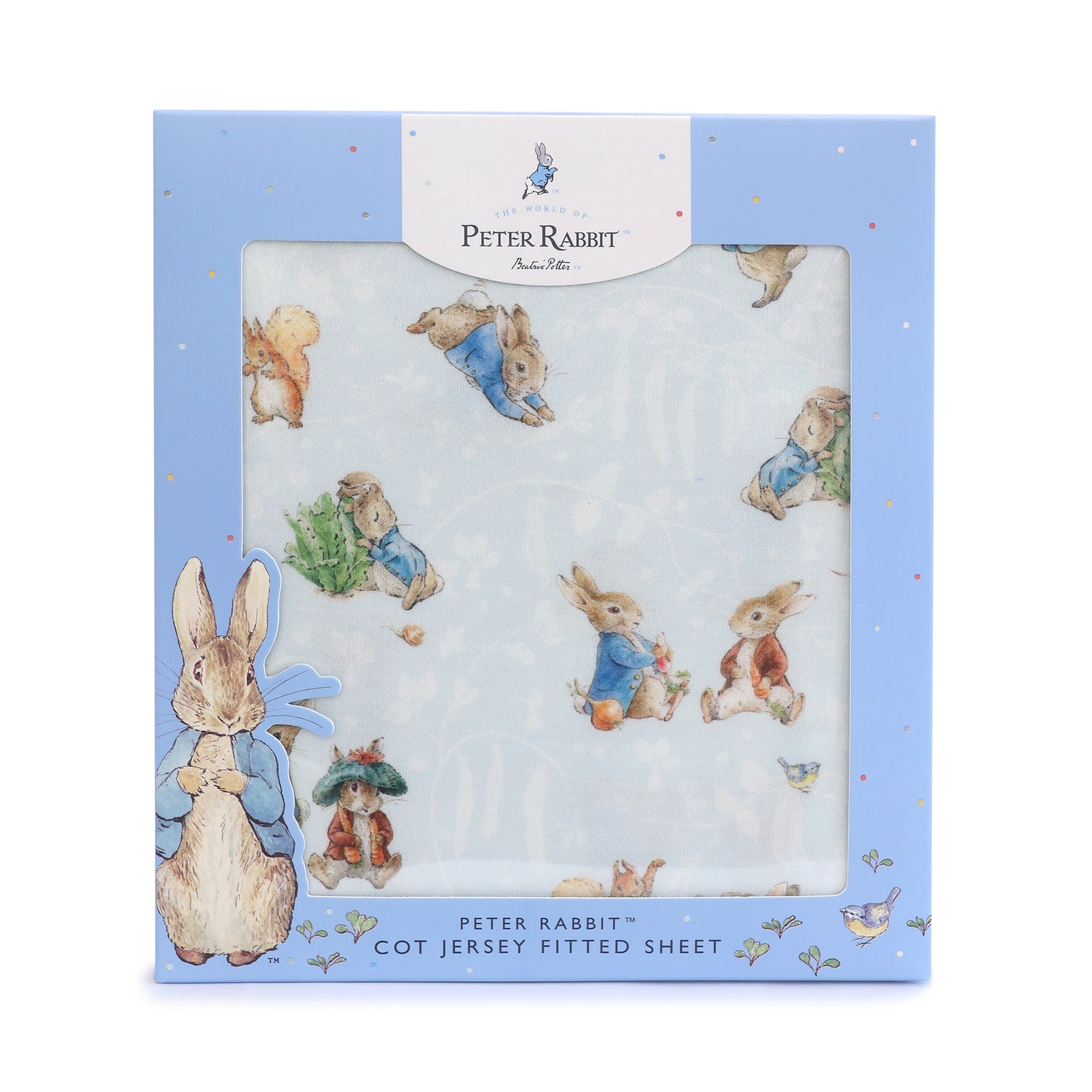 Peter Rabbit & Benjamin Bunny Cot Fitted Sheet - Bubba Blue Australia