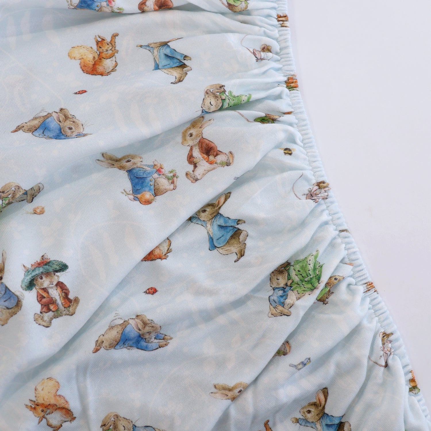 Peter Rabbit & Benjamin Bunny Cot Fitted Sheet - Bubba Blue Australia