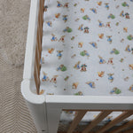 Peter Rabbit & Benjamin Bunny Cot Fitted Sheet - Bubba Blue Australia