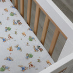 Peter Rabbit & Benjamin Bunny Cot Fitted Sheet - Bubba Blue Australia
