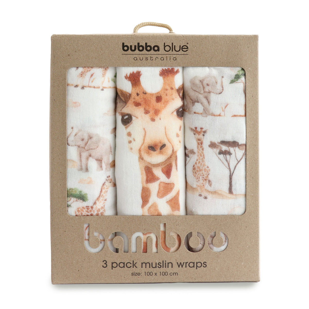 Adventure Bamboo 3pk Muslin Wraps - Bubba Blue Australia