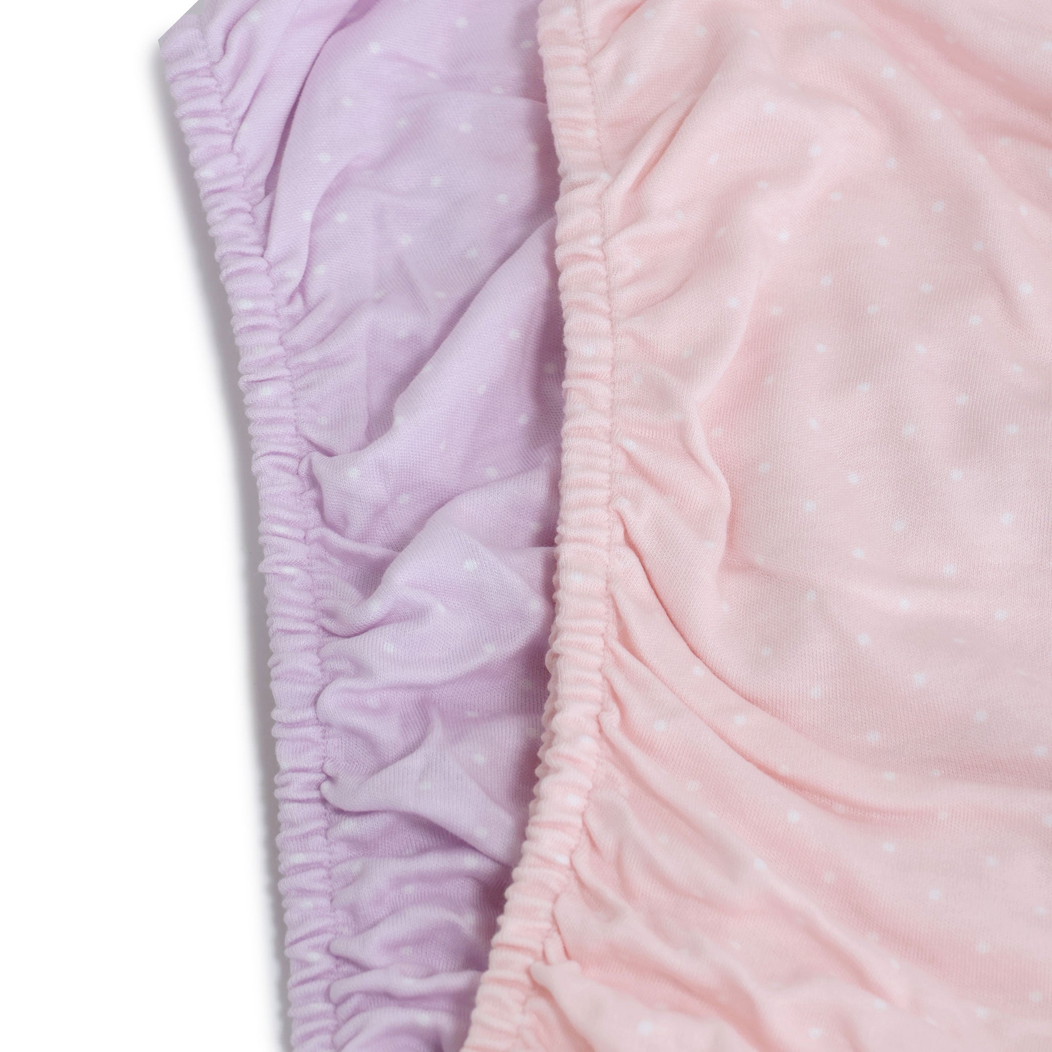 Confetti 2pk Jersey Co-sleeper Fitted Sheets Pink/Lilac