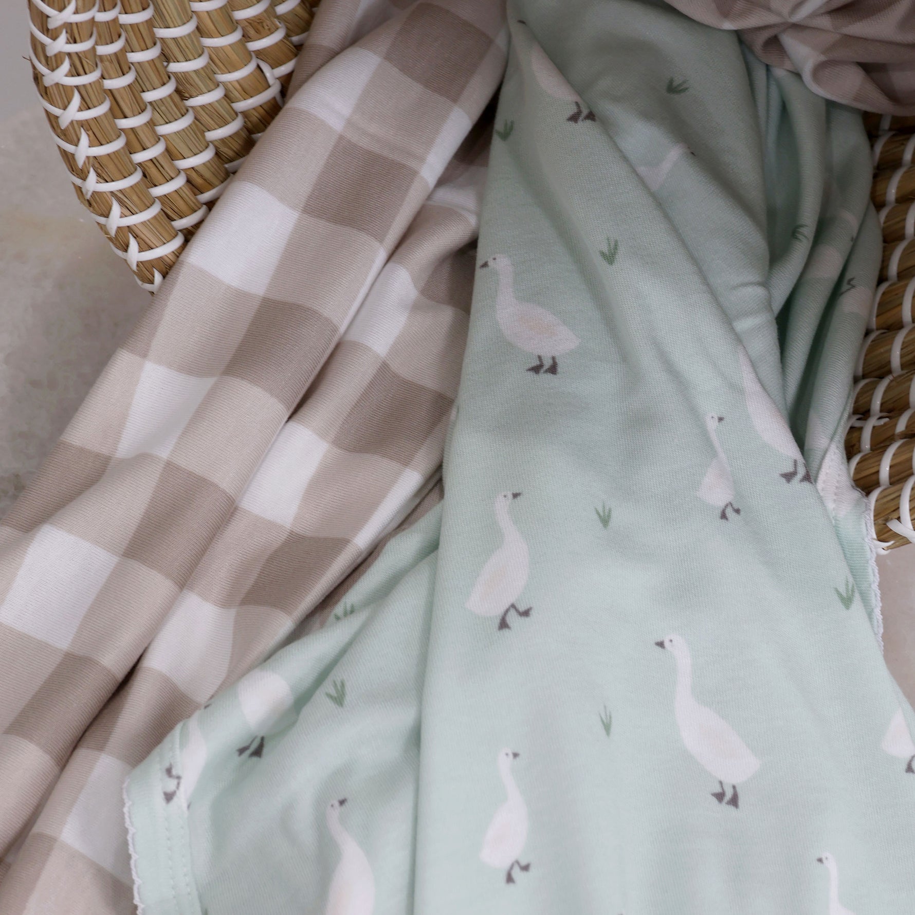 Provincial 2pk Jersey Wrap - Olive/Taupe - Bubba Blue Australia