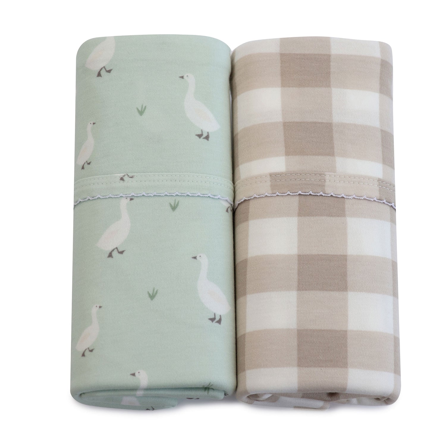 Provincial 2pk Jersey Wrap - Olive/Taupe - Bubba Blue Australia