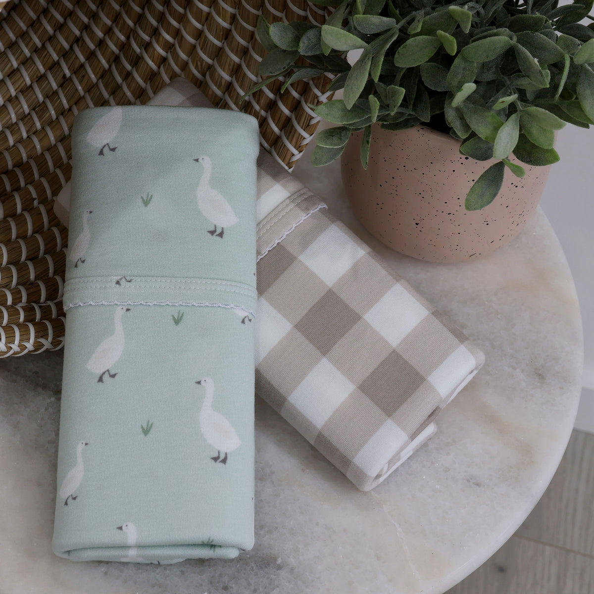 Provincial 2pk Jersey Wrap - Olive/Taupe - Bubba Blue Australia