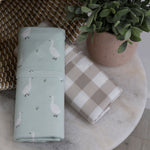 Provincial 2pk Jersey Wrap - Olive/Taupe - Bubba Blue Australia
