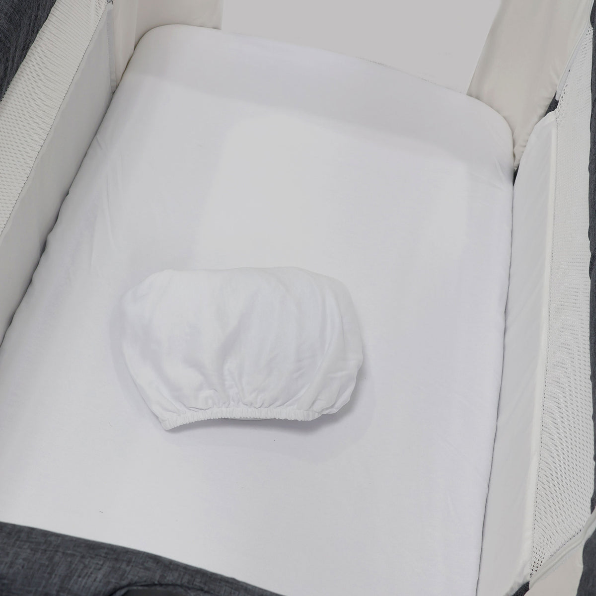 Bamboo White 2pk Co Sleeper/Bedside Sleeper Jersey Fitted sheets - Bubba Blue Australia