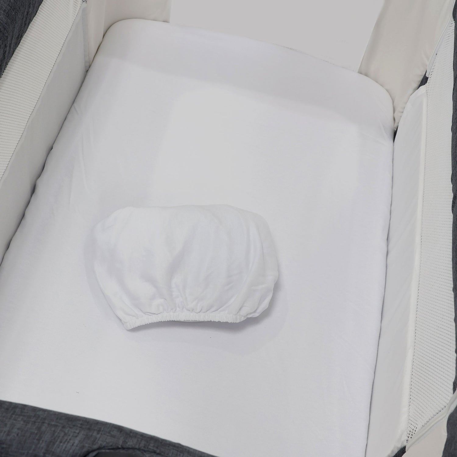 Bamboo White 2pk Co Sleeper/Bedside Sleeper Jersey Fitted sheets - Bubba Blue Australia