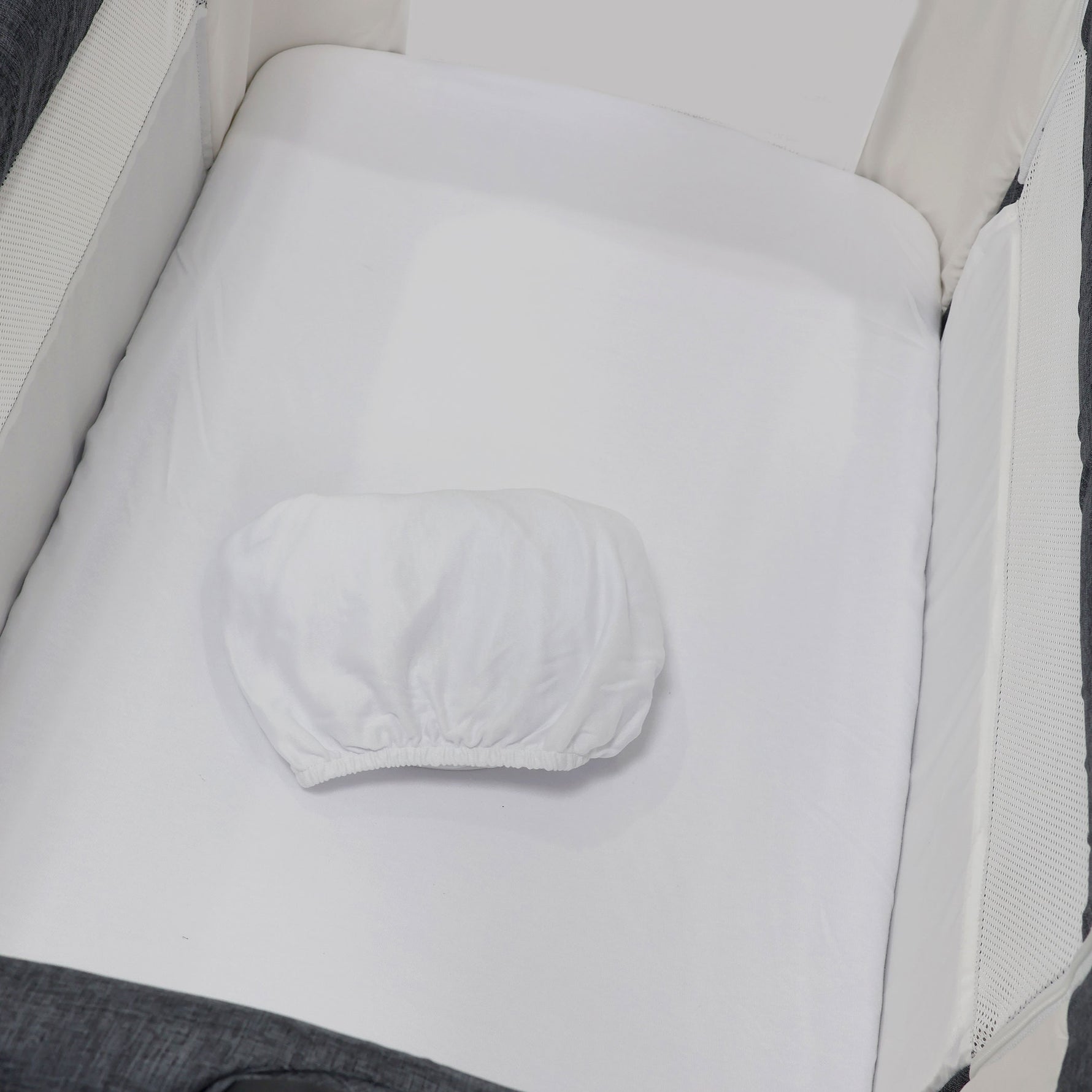 Bamboo White 2pk Co Sleeper/Bedside Sleeper Jersey Fitted sheets - Bubba Blue Australia
