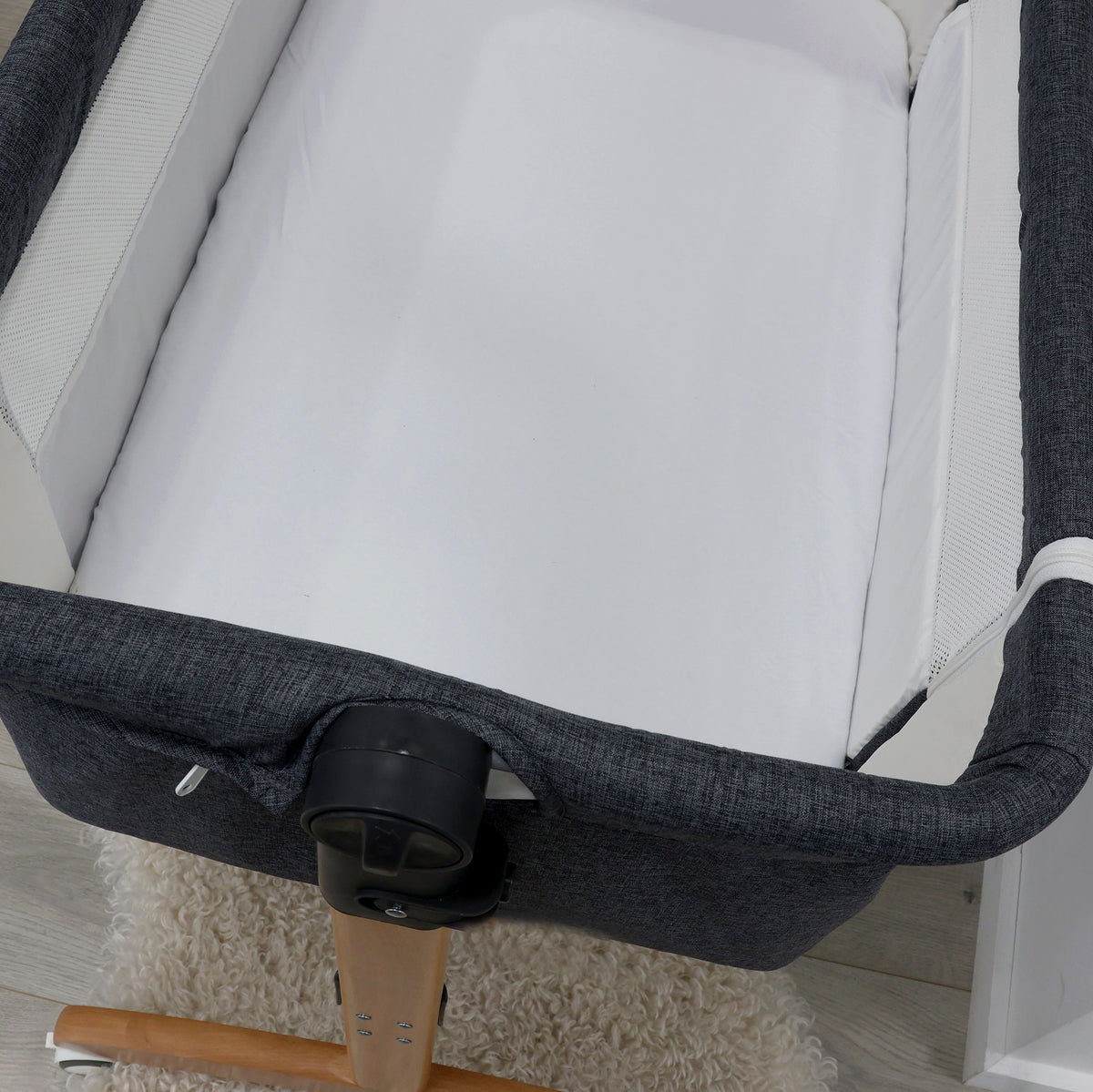 Bamboo White 2pk Co Sleeper/Bedside Sleeper Jersey Fitted sheets - Bubba Blue Australia