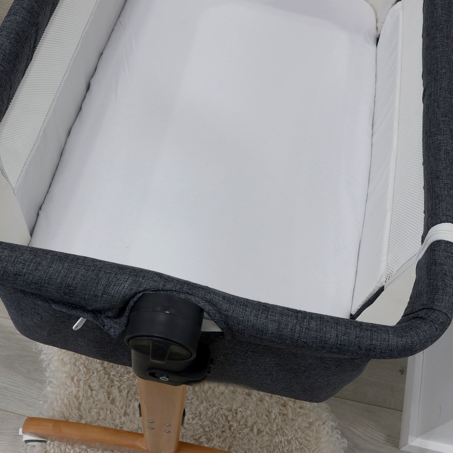 Bamboo White 2pk Co Sleeper/Bedside Sleeper Jersey Fitted sheets - Bubba Blue Australia