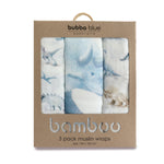 Jurassic Bamboo 3pk Muslin Wraps - Bubba Blue Australia