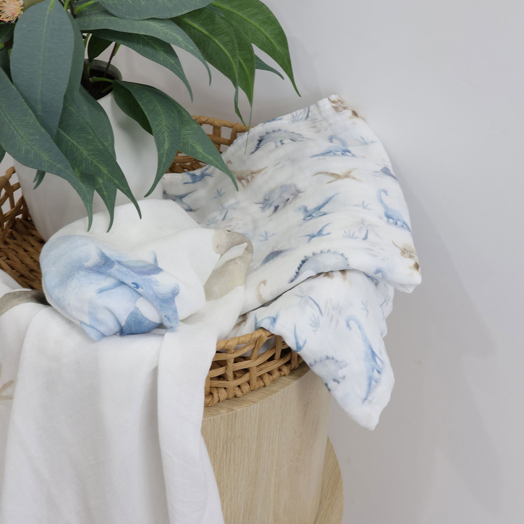 Jurassic Bamboo 3pk Muslin Wraps - Bubba Blue Australia
