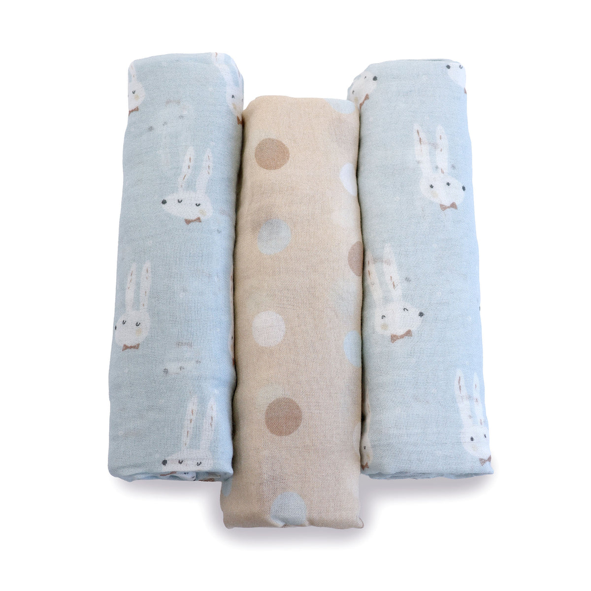 Mr. Rabbit 3pk Muslin Wraps