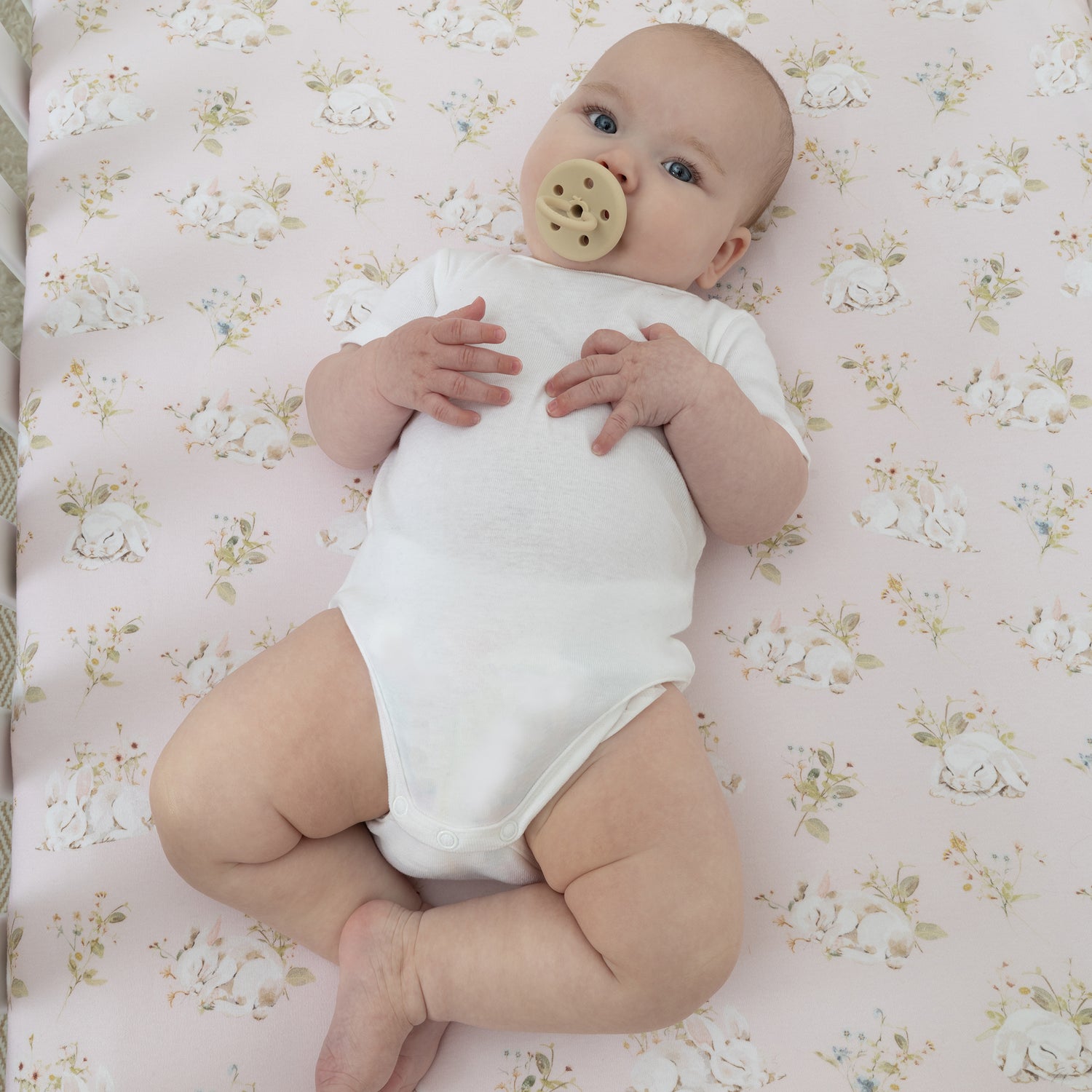 Sleeping Bunny Jersey Cot Fitted Sheet - Bubba Blue Australia