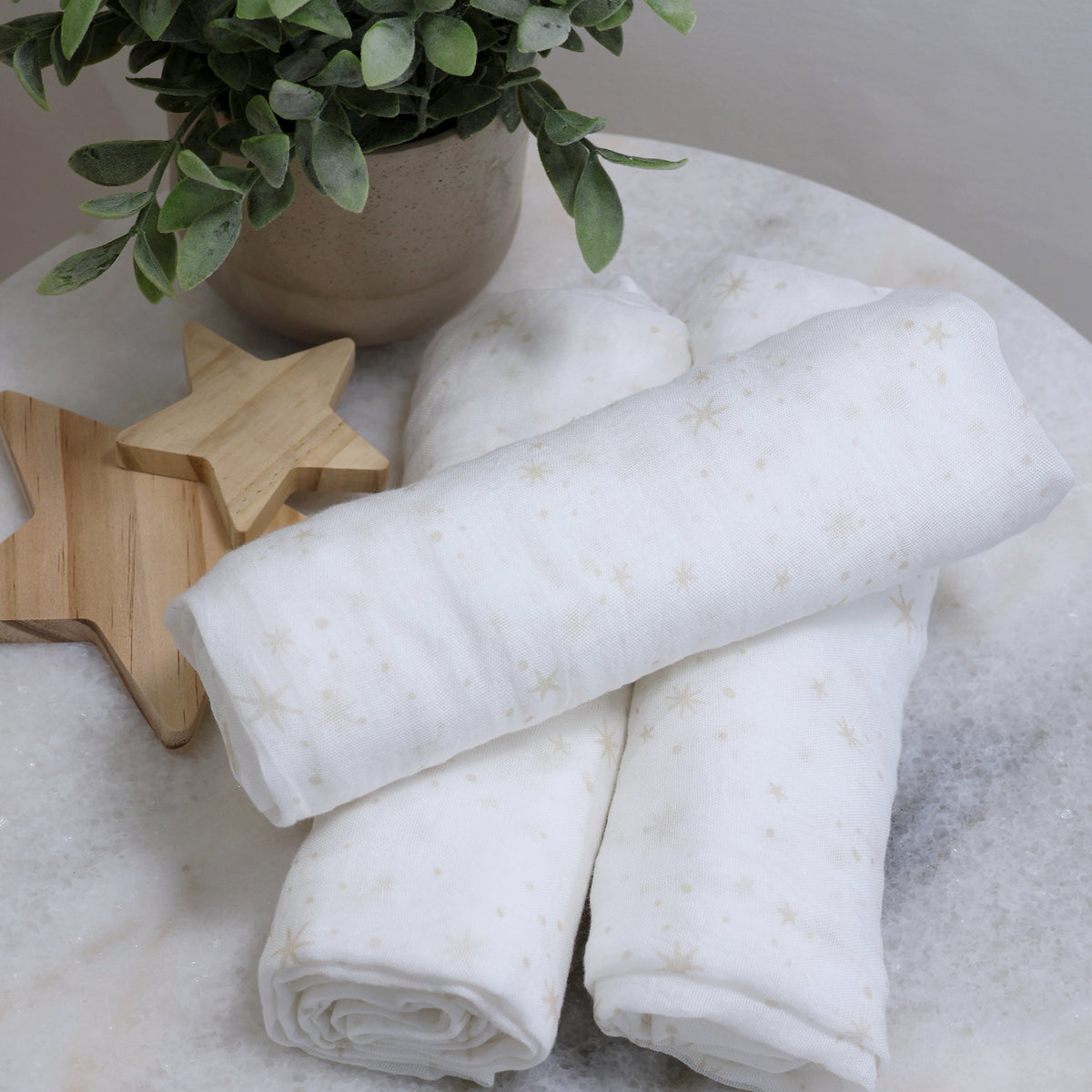 Twinkle Twinkle 3pk Muslin Wraps