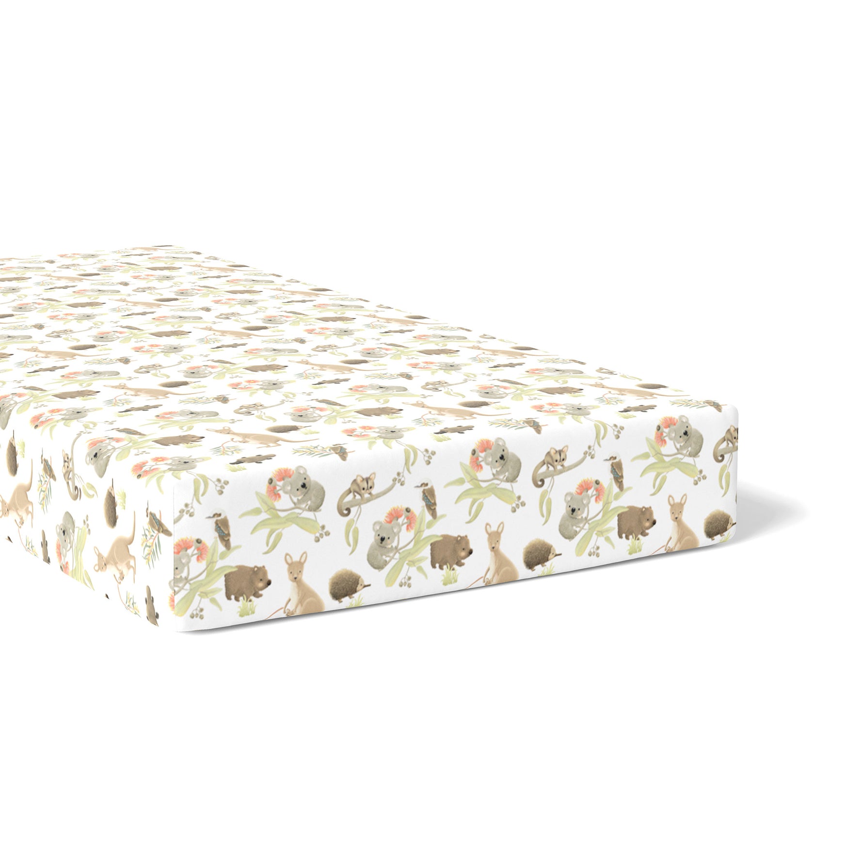 Aussie Animals Jersey Cot Fitted Sheet - Bubba Blue Australia