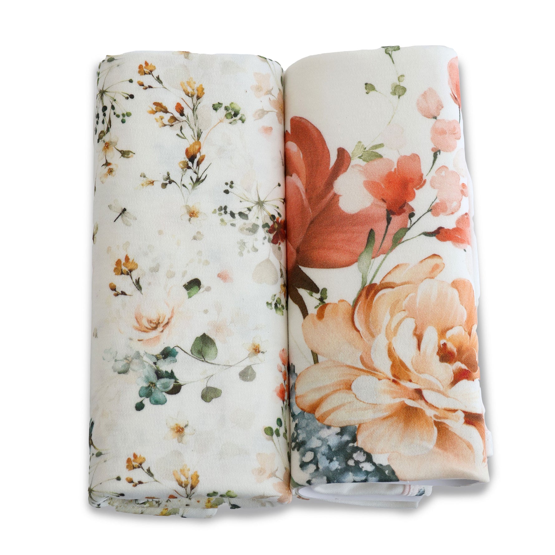 Peonies Bamboo 2pk Jersey Wraps - Bubba Blue Australia