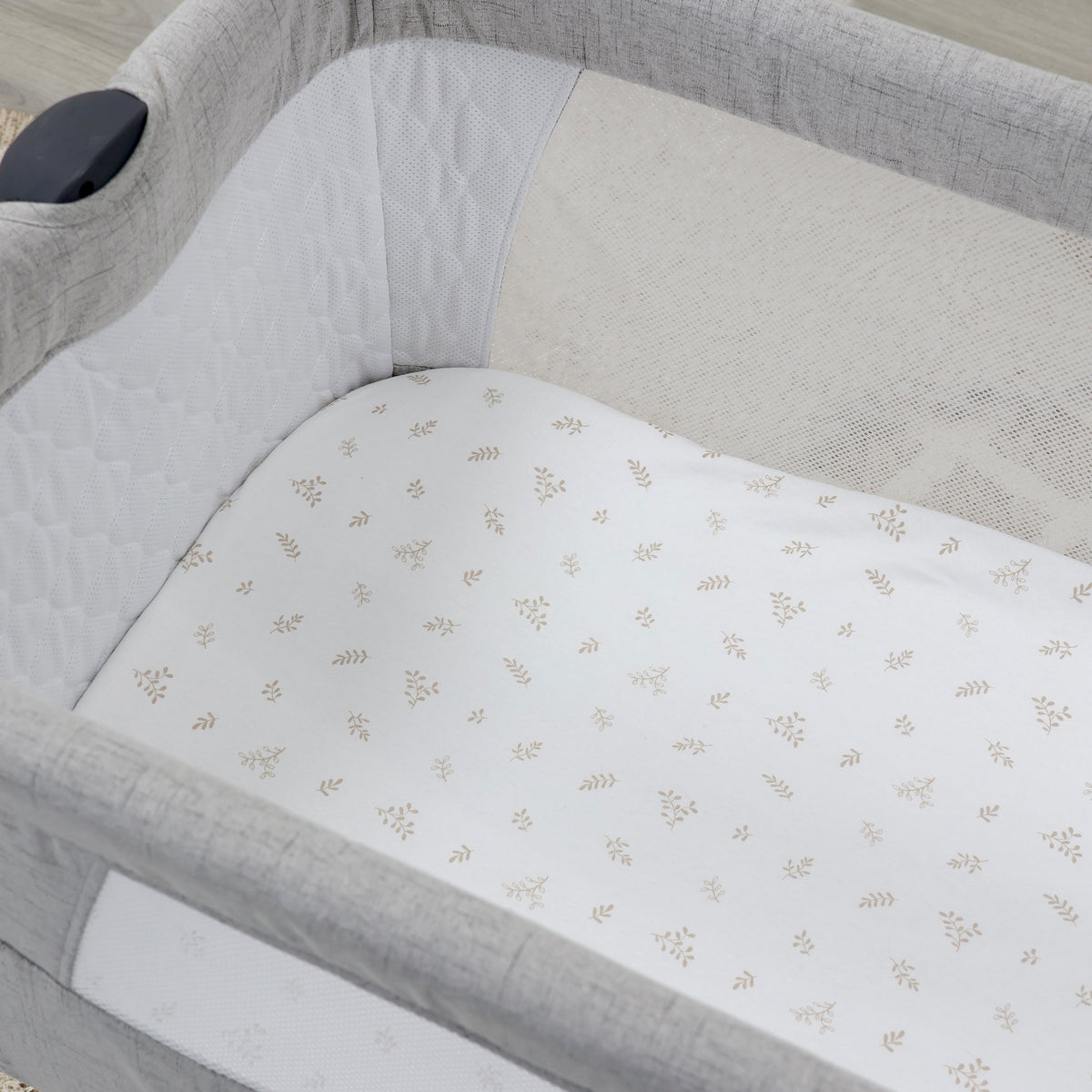 Organic Cotton 2pk Co Sleeper/Bedside Sleeper Fitted Sheets - Chestnut - Bubba Blue Australia