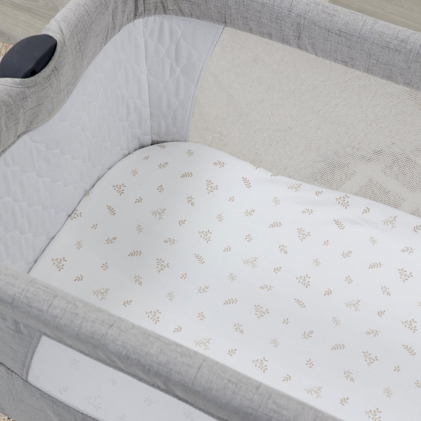 Organic Cotton 2pk Co Sleeper/Bedside Sleeper Fitted Sheets - Chestnut - Bubba Blue Australia