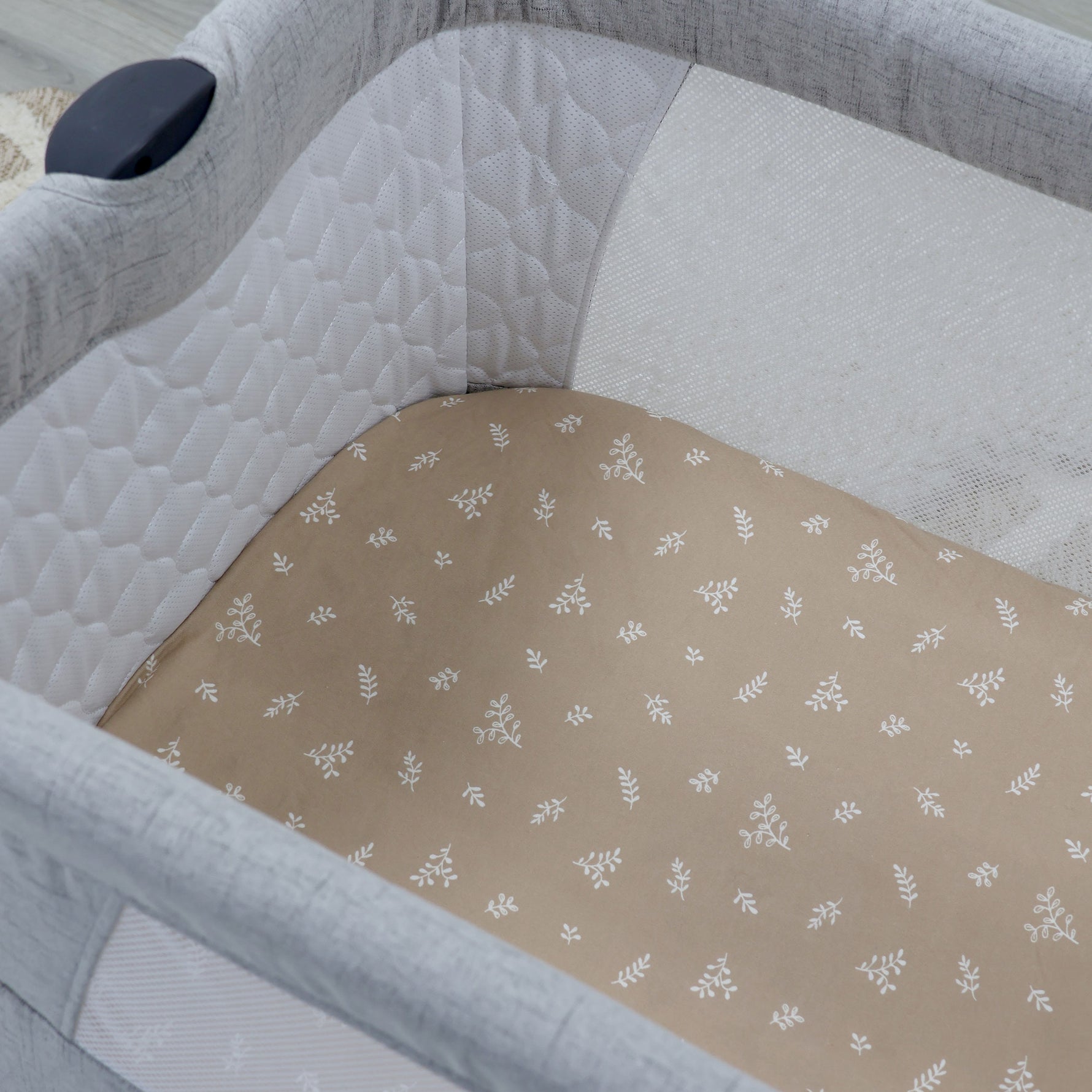 Organic Cotton 2pk Co Sleeper/Bedside Sleeper Fitted Sheets - Chestnut - Bubba Blue Australia
