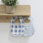 Bubba Sundae 2pk Dribble Bibs - Blueberry - Bubba Blue Australia