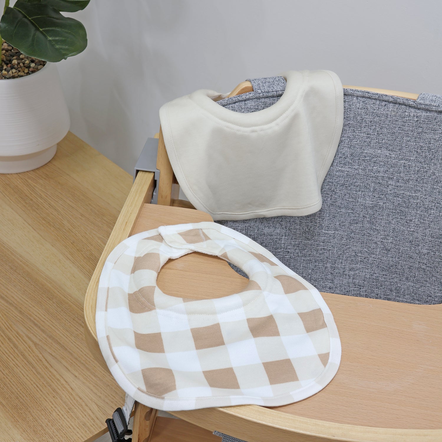 Bubba Sundae 2pk Dribble Bibs - Chestnut - Bubba Blue Australia