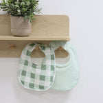 Bubba Sundae 2pk Dribble Bibs - Greentea - Bubba Blue Australia