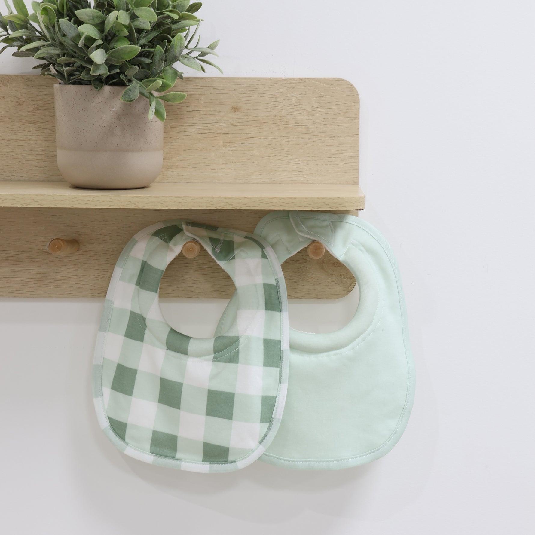Bubba Sundae 2pk Dribble Bibs - Greentea - Bubba Blue Australia