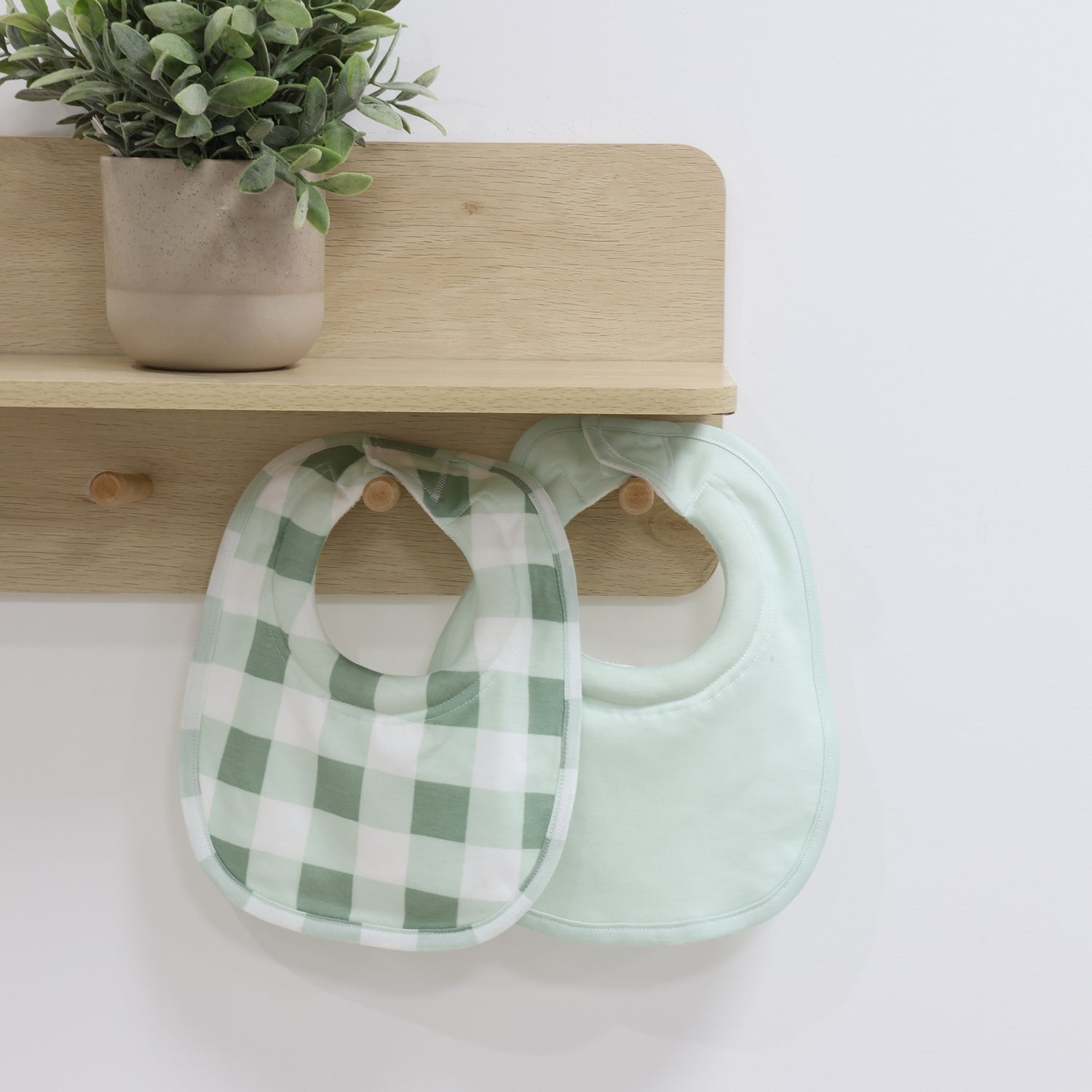 Bubba Sundae 2pk Dribble Bibs - Greentea - Bubba Blue Australia