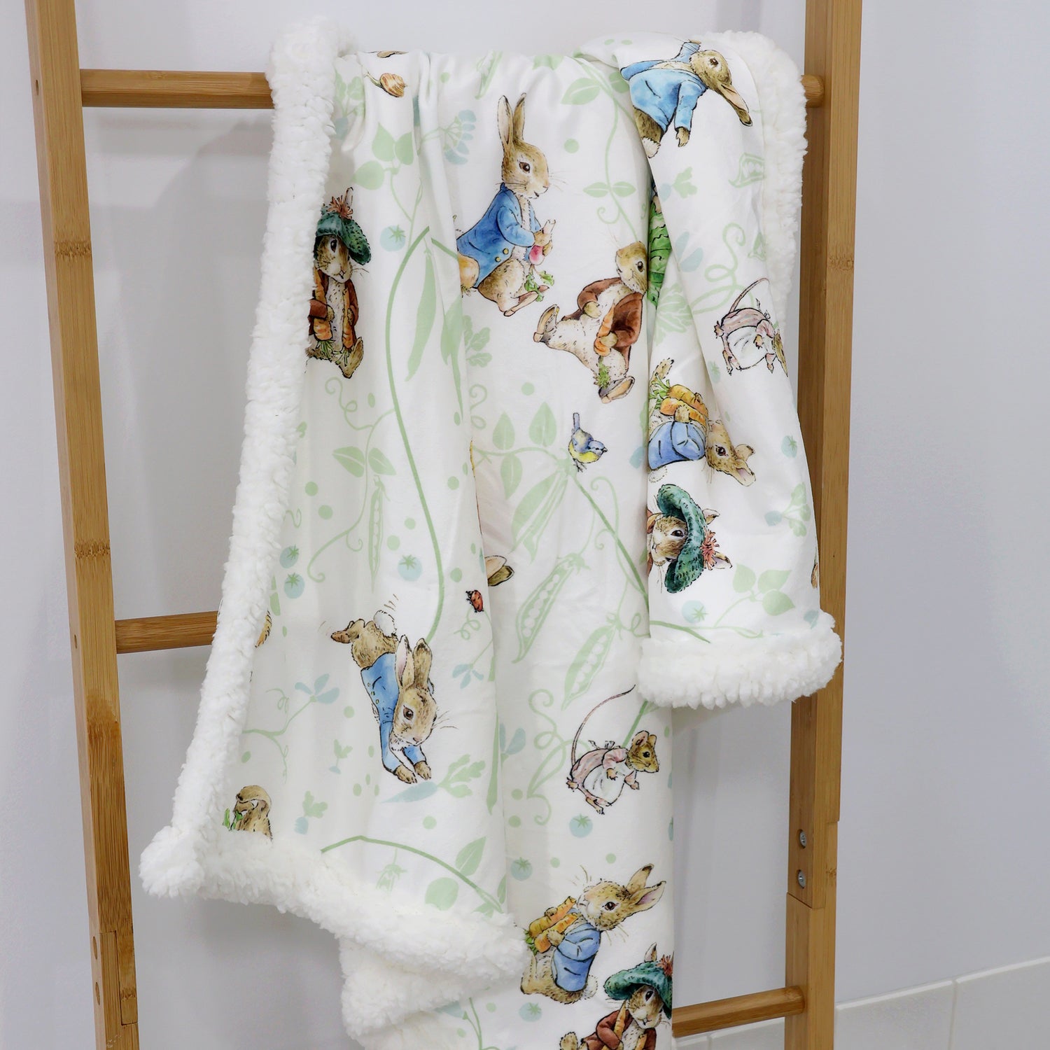Peter Rabbit & Benjamin Bunny Fleece Cuddle Blanket - Bubba Blue Australia
