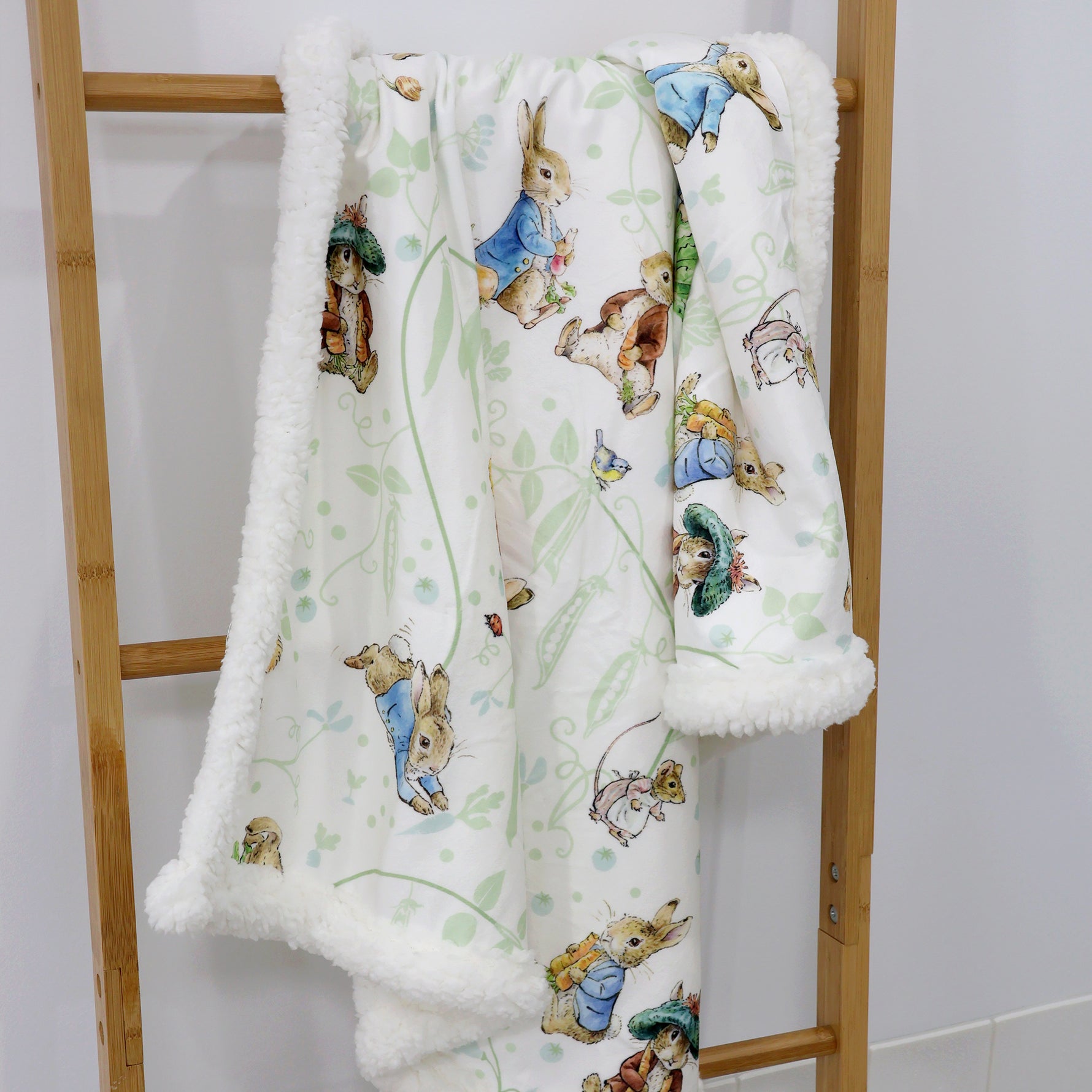 Peter Rabbit & Benjamin Bunny Fleece Cuddle Blanket - Bubba Blue Australia