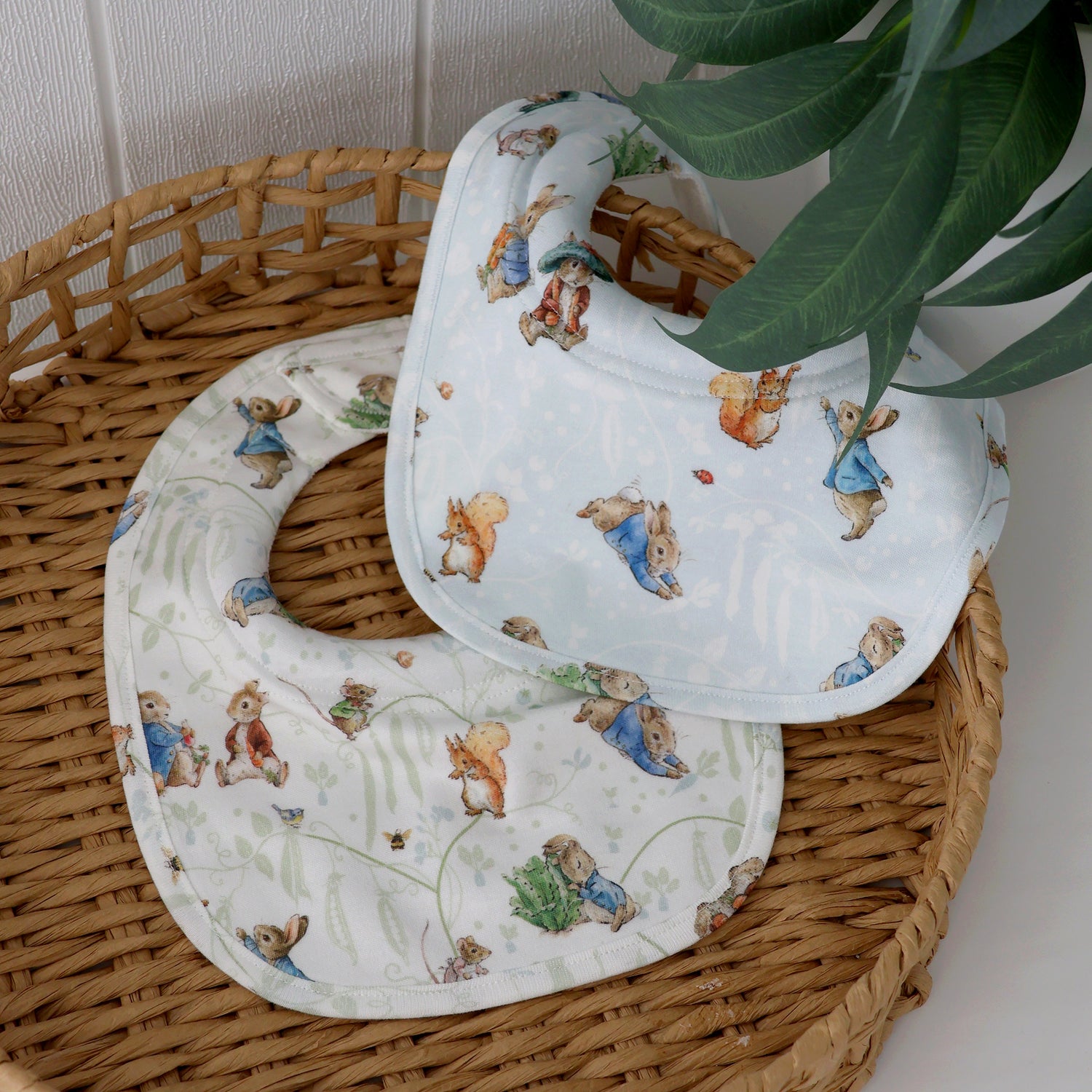Peter Rabbit & Benjamin Bunny 2pk Dribble Bibs - Bubba Blue Australia