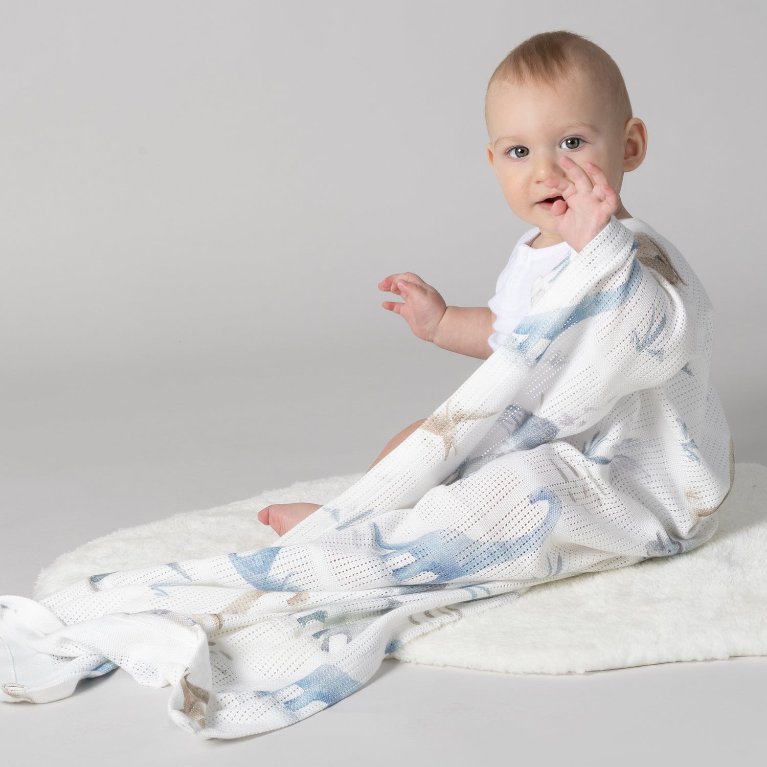 Jurassic Bamboo Cellular Blanket - Bubba Blue Australia