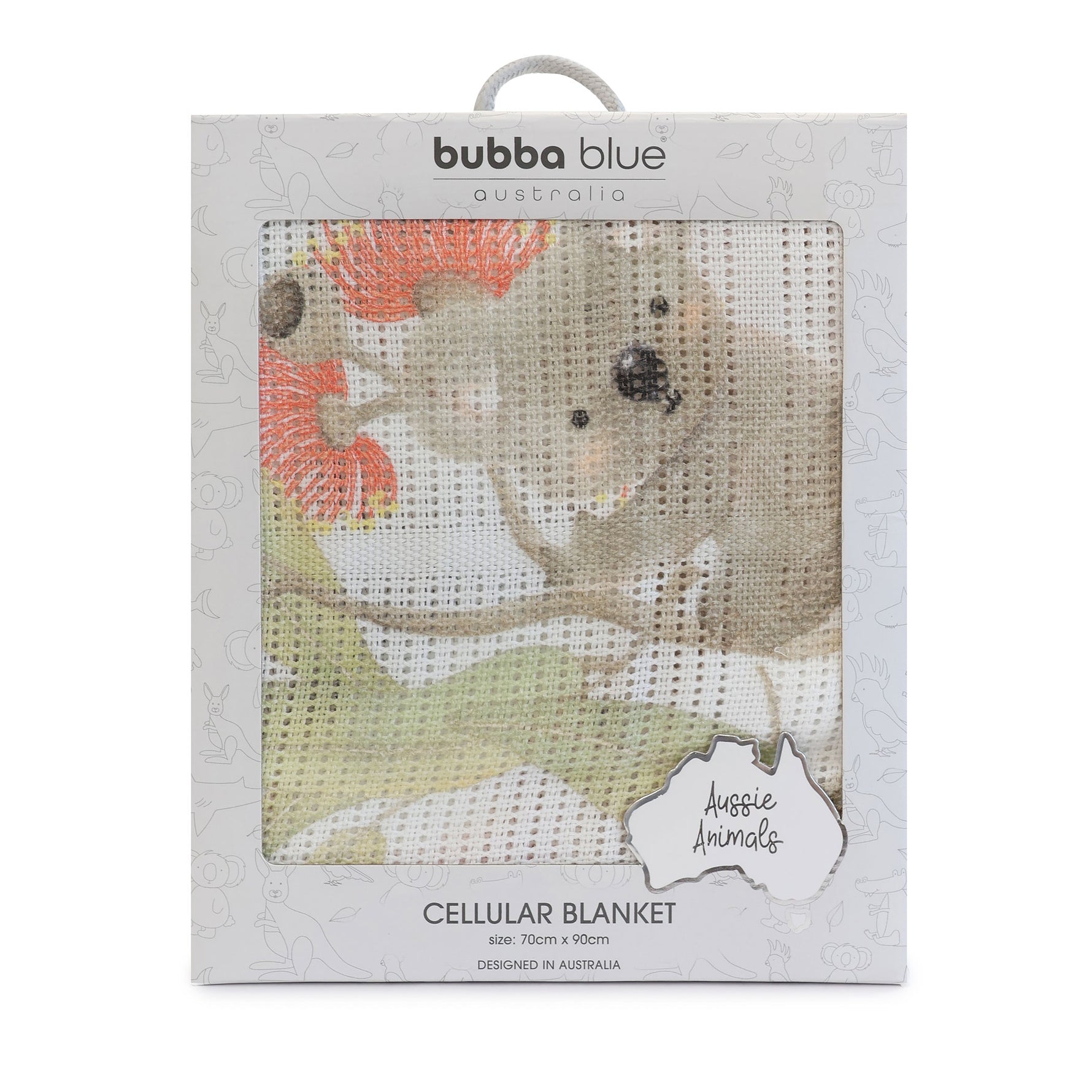 Aussie Animals Cellular Blanket - Bubba Blue Australia