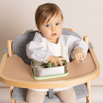 Nordic Smock Bib - Grey/Sand - Bubba Blue Australia