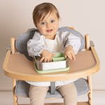 Nordic Smock Bib - Grey/Sand - Bubba Blue Australia